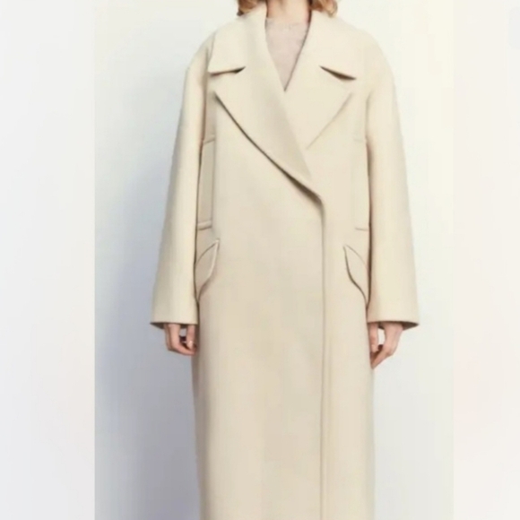 New ZARA Oversized Vanilla/Cream Coat NWT Small Ref 2675/241 - Picture 5 of 16